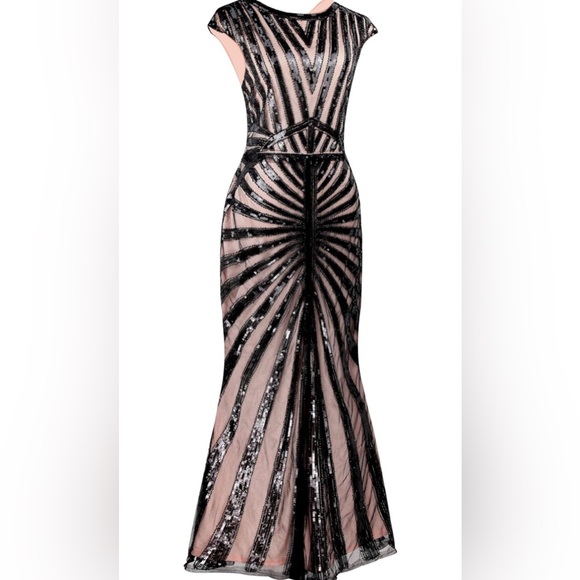 Daisy Dresses & Skirts - NEW Women 1920S Long Prom Gown Beaded Sequin Vintage Wedding Formal